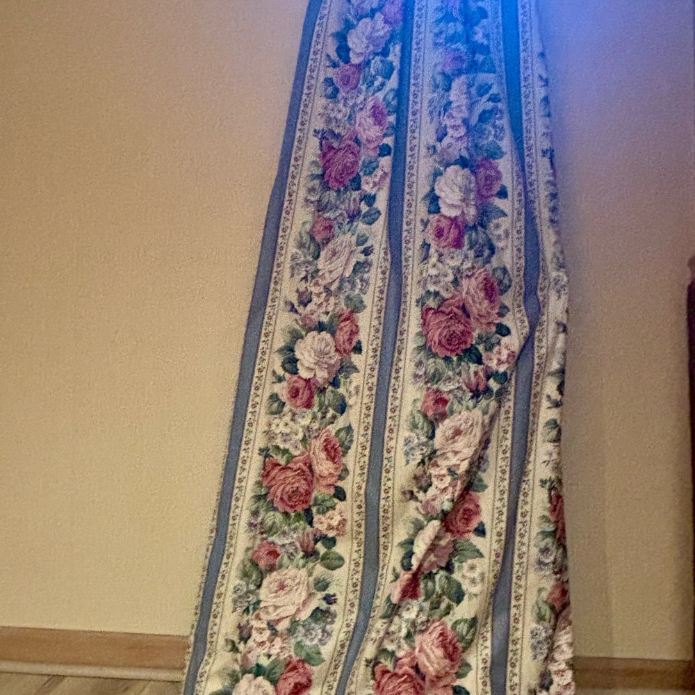 Elegant Floral Curtains with Multicolor Design - 6, 79” panels